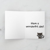 UU – ラクーンおもしろいマンガアート カード (内部)