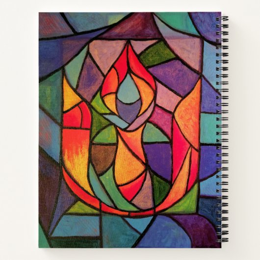 UU Flaming Chalice Art Notebook Unitarious ノートブック (裏面)