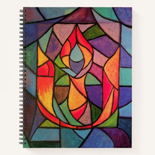 UU Flaming Chalice Art Notebook Unitarious ノートブック (正面)
