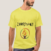 UUCFロゴとCORESISTの白Tシャツ Tシャツ (正面)