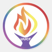 UUCF Sticker ラウンドシール (正面)