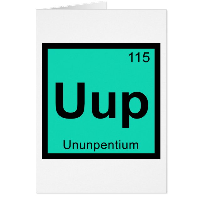 Uup - ウヌンペンチウム 化学元素周期表 (正面)