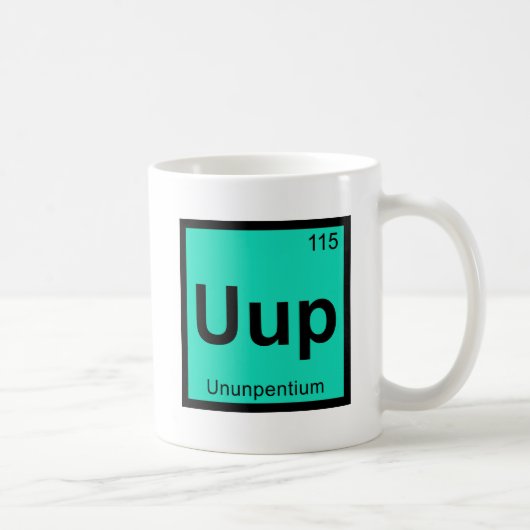Uup - ウヌンペンチウム 化学元素周期表 コーヒーマグカップ (右)