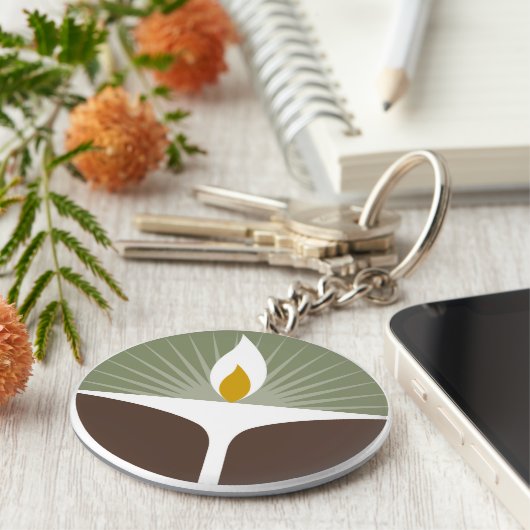 UURockfordロゴ付きキーチェーン キーホルダー (側面)