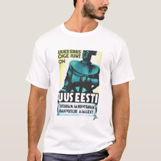 Uus Eesti "新しいエストニア" -新聞ポスター Tシャツ
