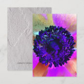 UVウルトラバイオレット フラワー グリーティング カード (正面/裏面)