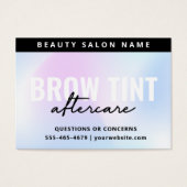 UVグロスホログラフィックアイブロートアフターケアカード (正面)