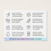 UVグロスホログラフィックアイブロートアフターケアカード (裏面)