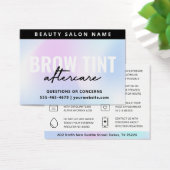 UVグロスホログラフィックアイブロートアフターケアカード (デスク)