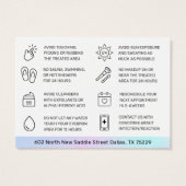 UVグロスホログラフィックヘンナブローズアフターケアカード (裏面)