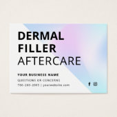 UVグロスホログラフィック真皮フィラーアフターケアカード (正面)