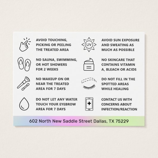 UVグロスレインボーグラデーションパウダーブローズアフターケア (裏面)