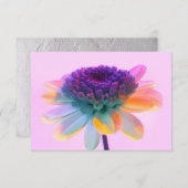 UVフラワー空白のグリーティングカード (正面/裏面)