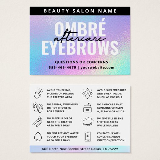 UV光沢ホログラフィックパグラデーションウダーのアフターケア (正面&裏面)