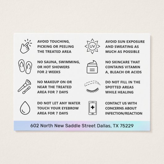 UV光沢ホログラフィックパグラデーションウダーのアフターケア (裏面)