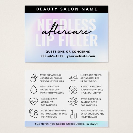 UV光沢ホログラフィック針唇フィラ気にーカード (正面&裏面)