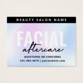 UV光沢ホログラフィック顔面アフターケアカード (正面)