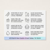 UV光沢ホログラフィック顔面アフターケアカード (裏面)