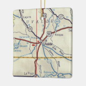 Uvalde TXヴィンテージマップ セラミックオーナメント (左)