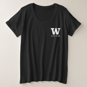UW SSWウィメンズプラスサイズティー プラスサイズTシャツ