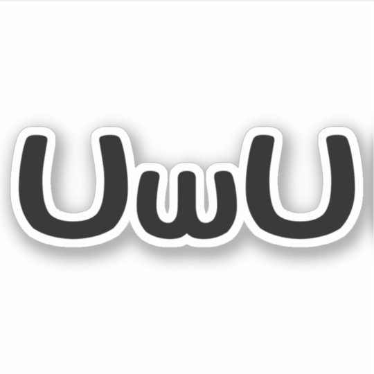 Uwuの幸せな日本製アニメの顔の顔文字 シール Zazzle Co Jp