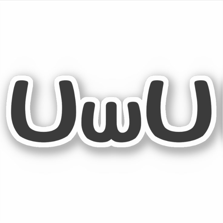 Uwuの幸せな日本製アニメの顔の顔文字 シール Zazzle Co Jp