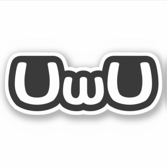 Uwuハッピーアニメ顔絵文字 シール Zazzle Co Jp