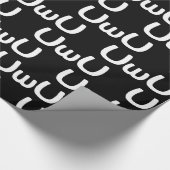 UwUの幸せな日本製アニメの顔の顔文字 ラッピングペーパー (角)