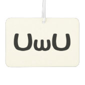 UwUハッピーアニメ顔絵文字 カーエアーフレッシュナー (裏面)