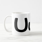 UwUハッピーアニメ顔絵文字 コーヒーマグカップ (左)