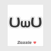 UwUハッピーアニメ顔絵文字 シール (シート)