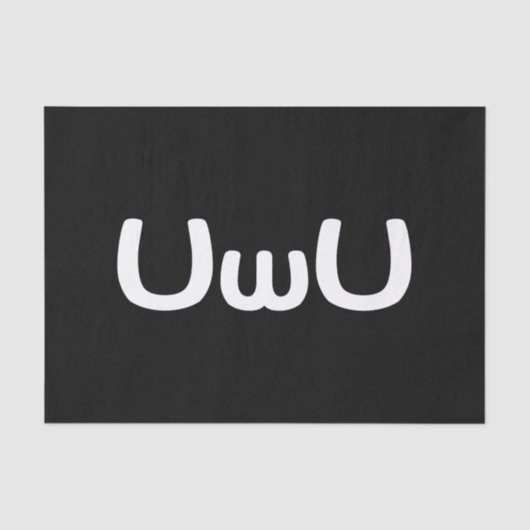 UwUハッピーアニメ顔絵文字 薄葉紙 (正面)