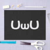 UwUハッピーアニメ顔絵文字 薄葉紙 (クラフト)
