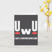 Uwu 私はひどいうつ病 精神衛生意識 カード (黄色い花)