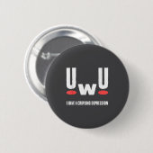 Uwu 私は鬱を抱えてます メンタルヘルスの啓発 缶バッジ (正面&裏面)