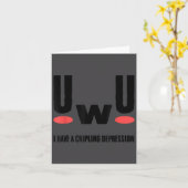Uwu 私は鬱を抱えてます メンタルヘルス啓発 カード (黄色い花)