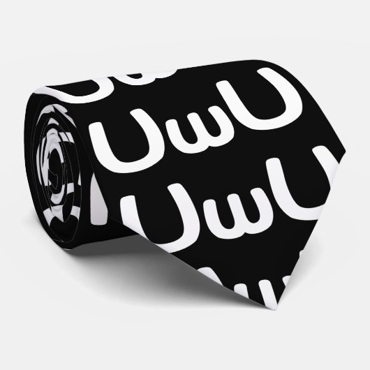 UwU Happy Anime Face Emoticon ネクタイ (ロール)