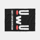 Uwu I Have Crippling Depression Mental Health Awar フリースブランケット (正面(横))