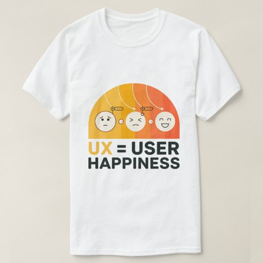 UxはユーザおもしろいハピネスUi/Uxデザイナー Tシャツ (デザイン正面)