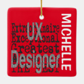 UXデザイナーエクストラナレカスタム セラミックオーナメント (裏面)