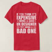 UXデザイナー良いUXデザイナーの採用 Tシャツ (デザイン正面)