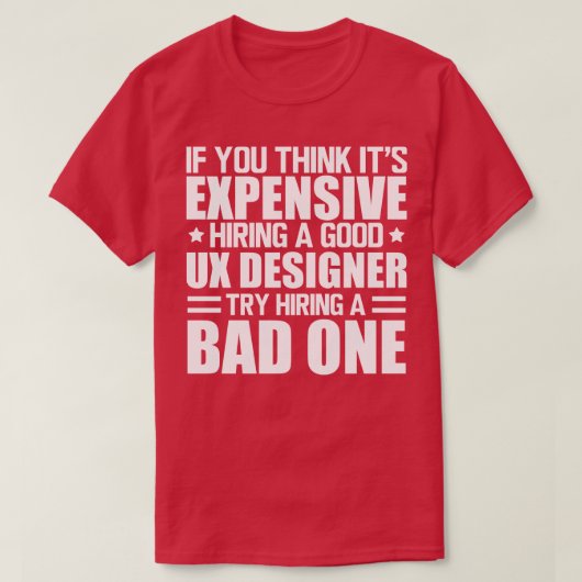 UXデザイナー良いUXデザイナーの採用 Tシャツ (デザイン正面)