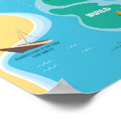 UXパイレーツの宝庫の地図 ポスター (角)