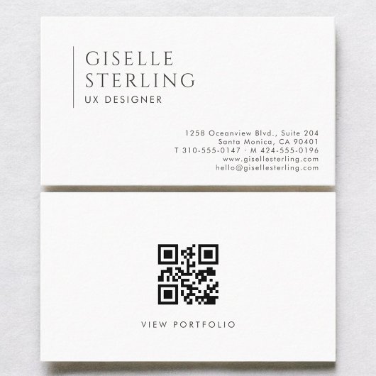 UX Designer Modern Professional QR Code 名刺