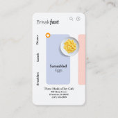 ux ui形式のレストラン名刺 名刺 (正面)