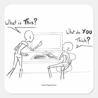 UX - What do you Think - user experience design スクエアシール