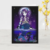 Uxia人魚グリーティングカード カード (黄色い花)