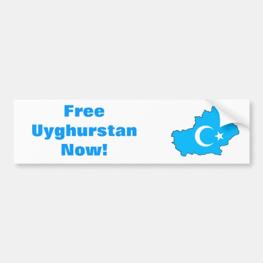 Uyghurの自由のバンパーステッカー バンパーステッカー (正面)