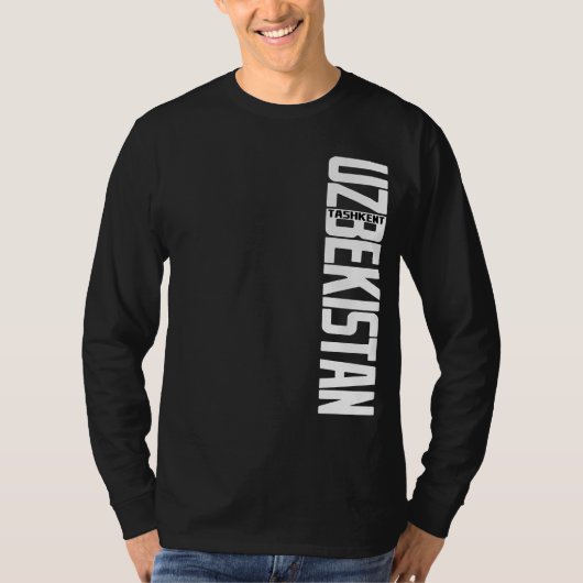 UZB_vert_Tashkent_white Tシャツ (正面)