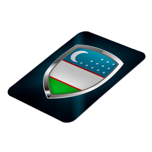 Uzbekistan Metallic Emblem マグネット (左側)